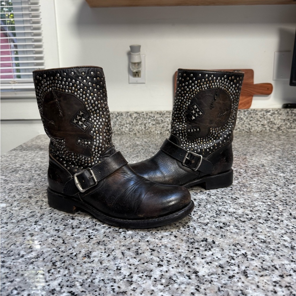 Frye Jenna Skull Boots